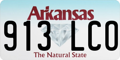 AR license plate 913LCO