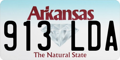 AR license plate 913LDA