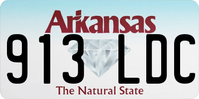 AR license plate 913LDC