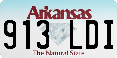 AR license plate 913LDI