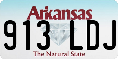 AR license plate 913LDJ