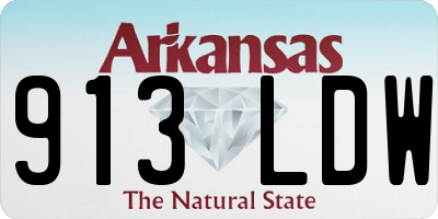 AR license plate 913LDW
