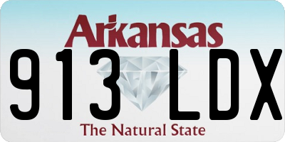 AR license plate 913LDX