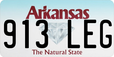 AR license plate 913LEG