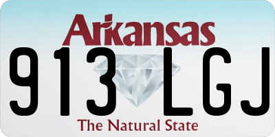AR license plate 913LGJ