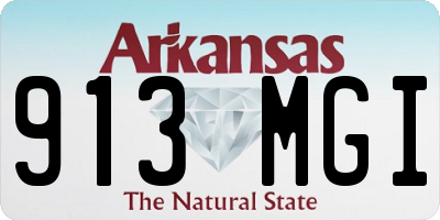 AR license plate 913MGI