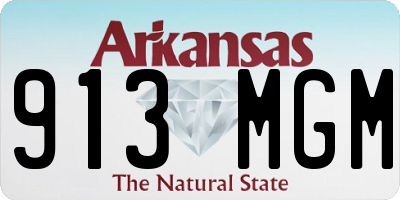AR license plate 913MGM