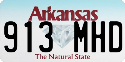 AR license plate 913MHD