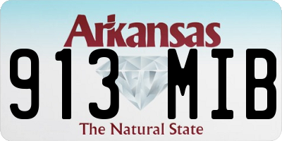 AR license plate 913MIB