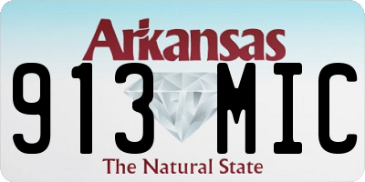 AR license plate 913MIC