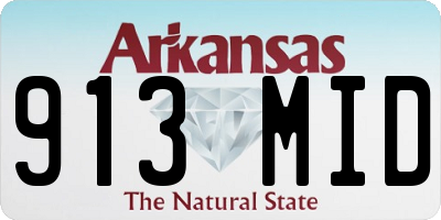 AR license plate 913MID