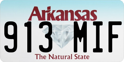 AR license plate 913MIF