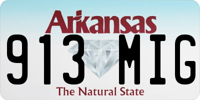 AR license plate 913MIG