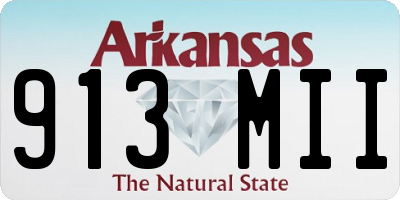 AR license plate 913MII