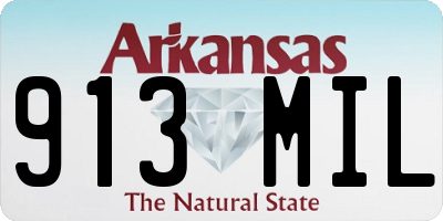 AR license plate 913MIL