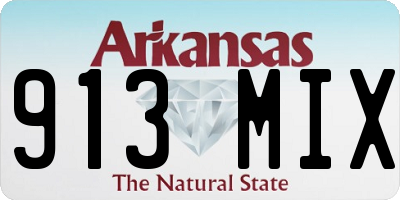 AR license plate 913MIX