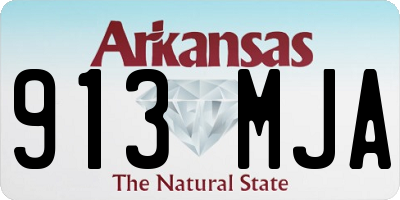 AR license plate 913MJA