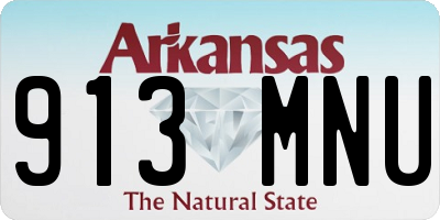 AR license plate 913MNU