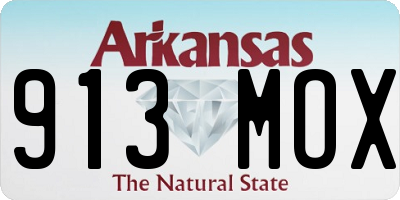 AR license plate 913MOX