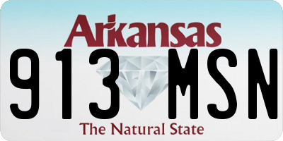 AR license plate 913MSN