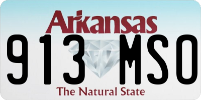 AR license plate 913MSO