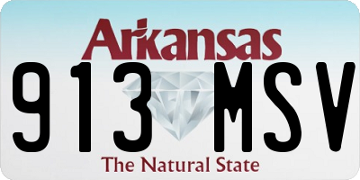 AR license plate 913MSV