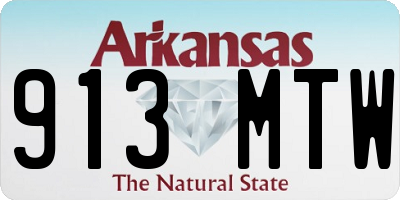 AR license plate 913MTW