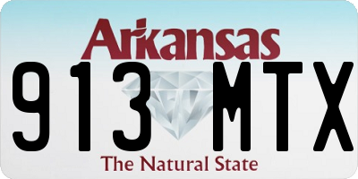 AR license plate 913MTX
