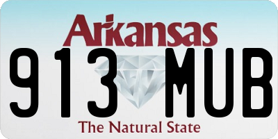 AR license plate 913MUB