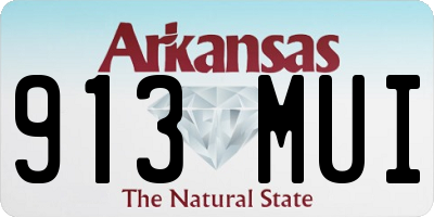 AR license plate 913MUI