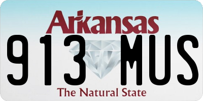 AR license plate 913MUS