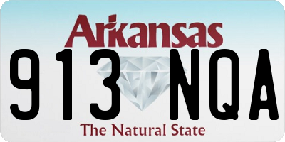 AR license plate 913NQA