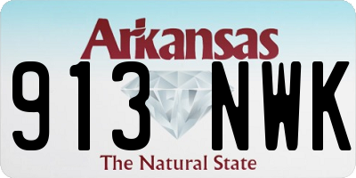 AR license plate 913NWK