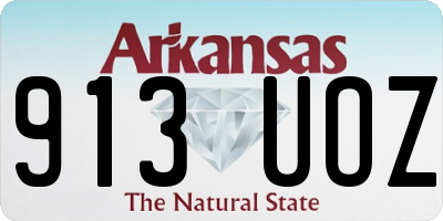 AR license plate 913UOZ