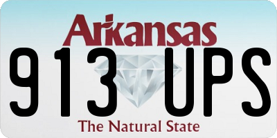 AR license plate 913UPS