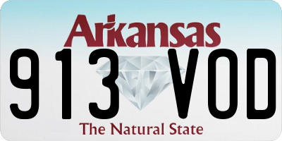 AR license plate 913VOD