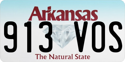 AR license plate 913VOS