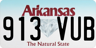 AR license plate 913VUB