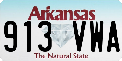 AR license plate 913VWA