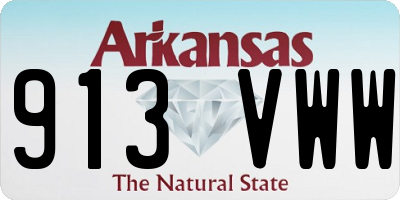AR license plate 913VWW
