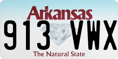AR license plate 913VWX