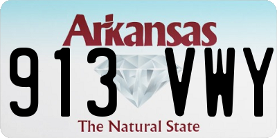 AR license plate 913VWY