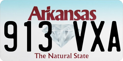 AR license plate 913VXA