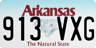 AR license plate 913VXG