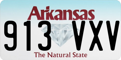 AR license plate 913VXV