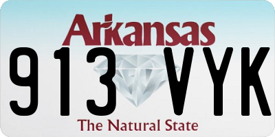 AR license plate 913VYK