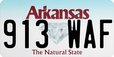 AR license plate 913WAF
