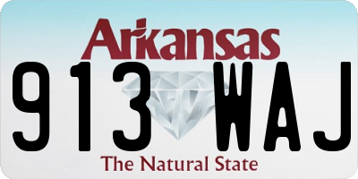 AR license plate 913WAJ