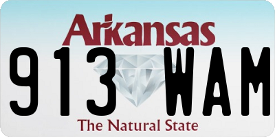 AR license plate 913WAM