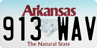 AR license plate 913WAV